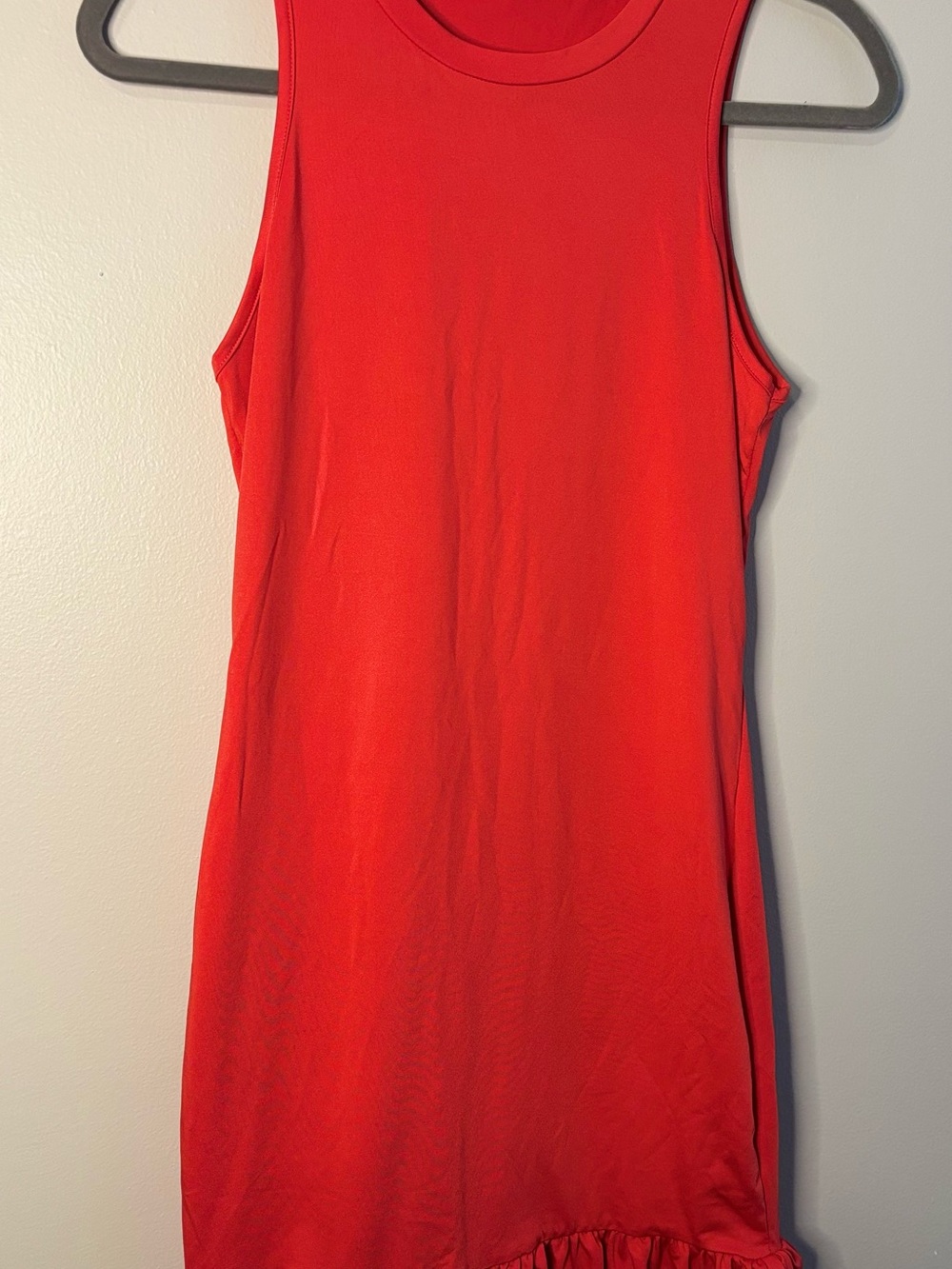 Sleeveless Midi Dress in Bright Red